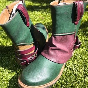 French blu women ankle boots